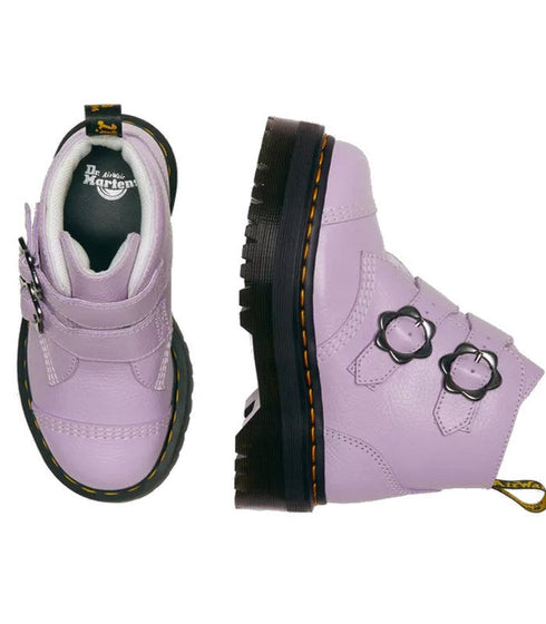 Dr Martens Devon 2 Strap Flower Buckle Lilac Quad Boot CLEARANCE